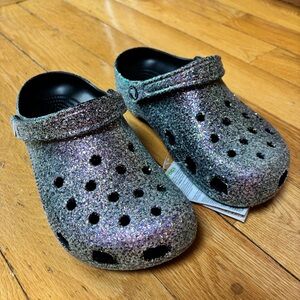 CROCS Glittery Black Sandals